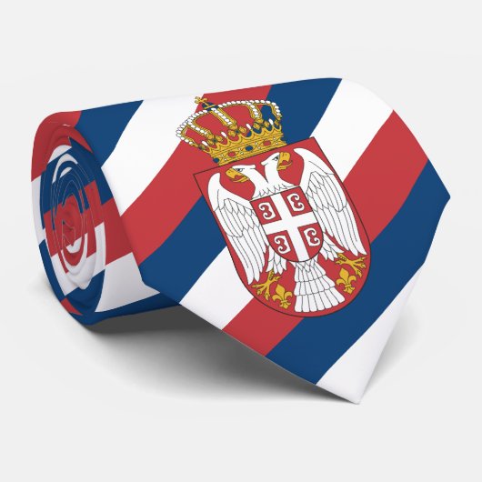 Serbien Krawatte, Mode-serbisches Flaggengeschäft Krawatte (Gerollt)