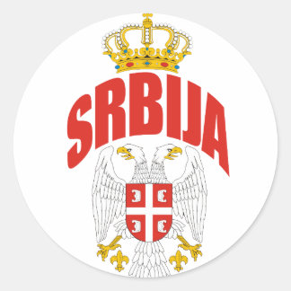 Serbien Lateinisch Runder Aufkleber