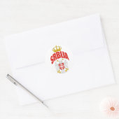 Serbien Lateinisch Runder Aufkleber (Umschlag)