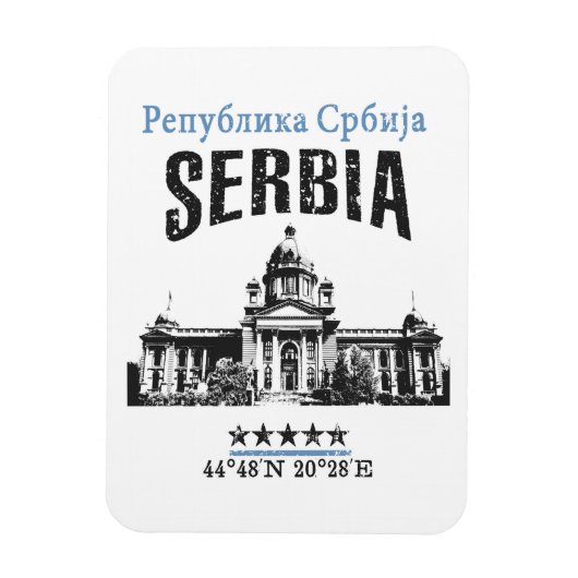 Serbien Magnet (Vertikal)
