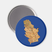Serbien Map Magnet (Vorderseite/Rückseite)