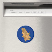 Serbien Map Magnet (In Situ (Geschirrspüler))