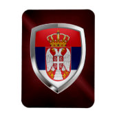 Serbien Metallisches Emblem Magnet (Vertikal)