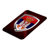 Serbien Metallisches Emblem Magnet (Linke Seite)