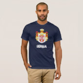 Serbien mit Wappen T-Shirt (Vorne ganz)