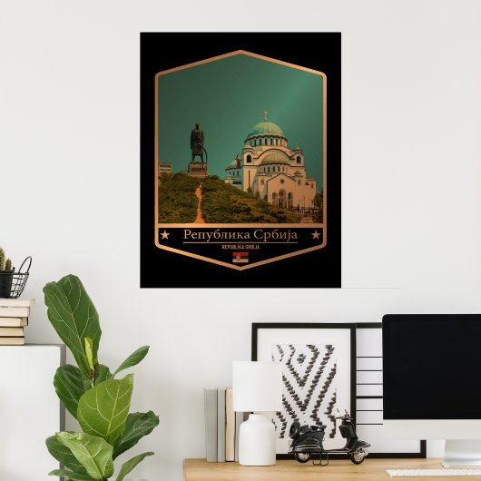Serbien Poster (Heimbüro)