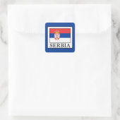 Serbien Quadratischer Aufkleber (Tasche)