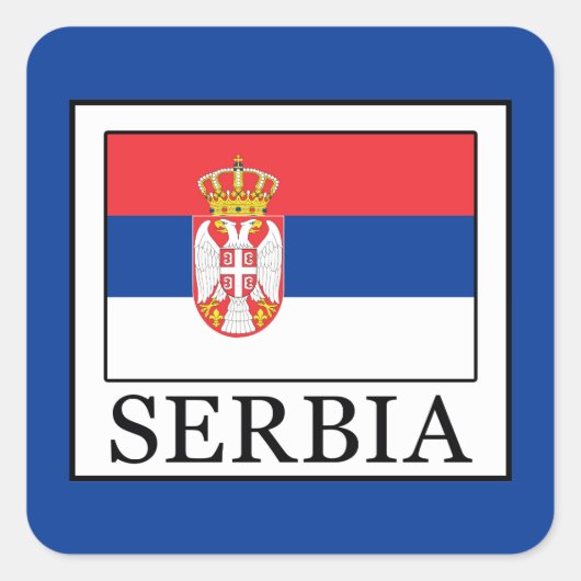 Serbien Quadratischer Aufkleber (Vorderseite)