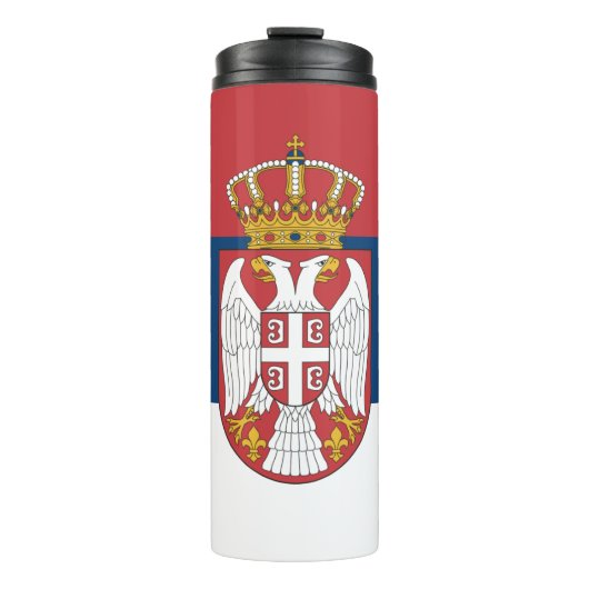 Serbien reist Mug, patriotische serbische Flagge Thermosbecher (Vorderseite)