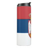 Serbien reist Mug, patriotische serbische Flagge Thermosbecher (Nach links gedreht)