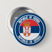 Serbien-RundEmblem Button (Vorne & Hinten)