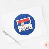 Serbien Runder Aufkleber (Umschlag)