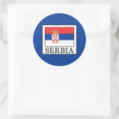 Serbien Runder Aufkleber (Tasche)