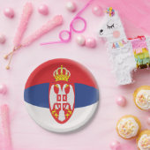 Serbien-Serbe-Flagge Pappteller (Party)