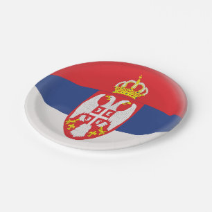 Serbien-Serbe-Flagge Pappteller