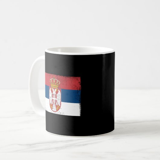 Serbien Serbisch Serbisch Srbija Jugoslavija Belgr Kaffeetasse (Vorderseite Links)