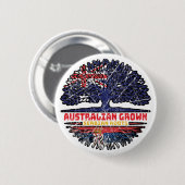Serbien Serbische Australische Australien Tree Roo Button (Vorne & Hinten)