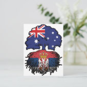 Serbien Serbische Australische Australien Tree Roo Postkarte (Stehend Vorderseite)