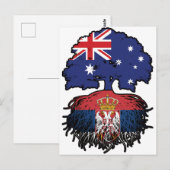 Serbien Serbische Australische Australien Tree Roo Postkarte (Vorne/Hinten)