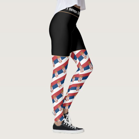 Serbien & serbische Flaggenmode / Sportfan Leggings (Rechts)
