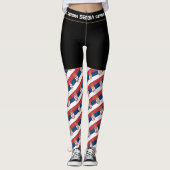 Serbien & serbische Flaggenmode / Sportfan Leggings (Vorderseite)