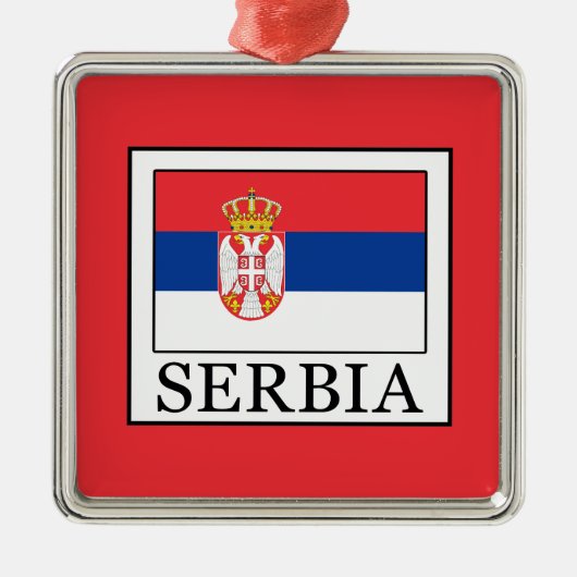 Serbien Silbernes Ornament (Vorne)