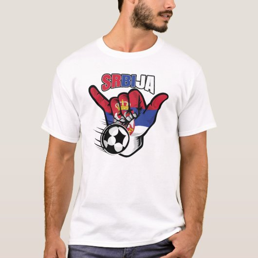 Serbien Soccer T-Shirt (Vorderseite)