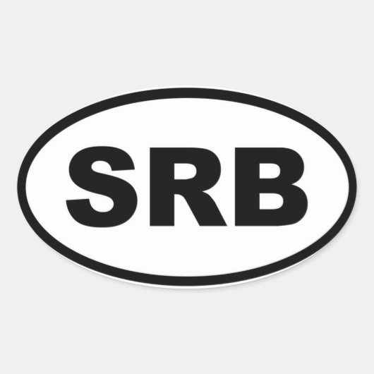 Serbien SRB European Ovaler Aufkleber (Vorderseite)