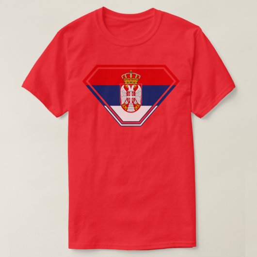 Serbien SuperEmpowered Shield T-Shirt (Design vorne)
