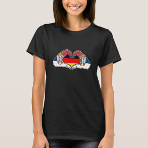 Serbien und Deutschland Herzfreundschaft T-Shirt