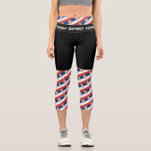 Serbien und serbische Flaggenmode, Fitness Capri Leggings (Vorderseite)
