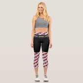 Serbien und serbische Flaggenmode, Fitness Capri Leggings (Vorderseite)
