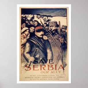 "Serbien unser Verbündeter", Poster, 1915 (litho) Poster