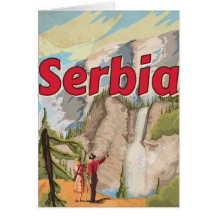 Serbien Vintage-Reiseplakat