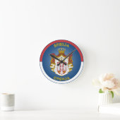 Serbien Wappen Kreisform  Runde Wanduhr (Zuhause)