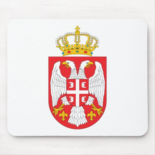 Serbien-Wappen Mousepad (Vorne)