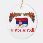 Serbien-Weihnachten Keramik Ornament (Links)