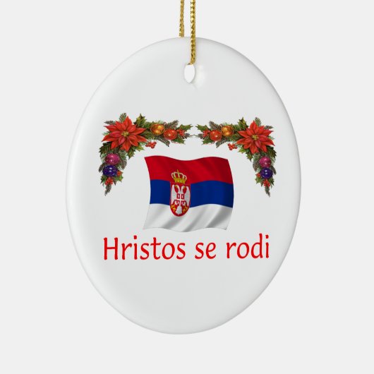 Serbien-Weihnachten Keramik Ornament (Rechts)