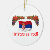 Serbien-Weihnachten Keramik Ornament (Links)