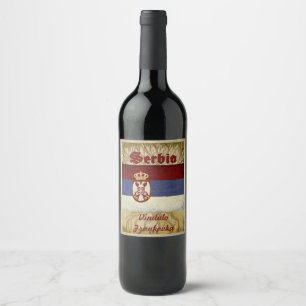 Serbien-Wein-Aufkleber Weinetikett