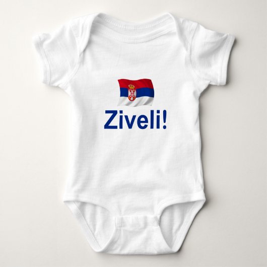 Serbien Ziveli! Baby Strampler (Vorderseite)