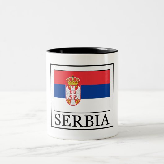 Serbien Zweifarbige Tasse (Mittel)