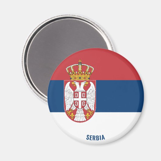 Serbienflagge Charming Patriotic Magnet (Vorderseite/Rückseite)