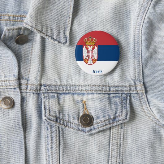 Serbienflagge Patriotic Button (Beispiel)