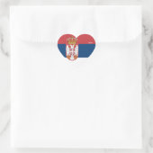 Serbienflagge Splendid Patriotic Herz-Aufkleber (Tasche)