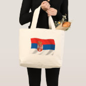 Serbienflagge Tote Tag Jumbo Stoffbeutel (Vorderseite (Produkt))