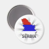 Serbiens Flag Karte 2.0 Magnet (Vorderseite/Rückseite)