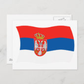 Serbiens Flag Postkarte (Vorne/Hinten)