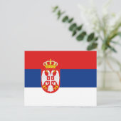 Serbiens Flag Postkarte (Stehend Vorderseite)