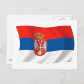 Serbiens Flag Postkarte (Vorne/Hinten)